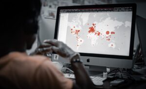 person holding red flower petals